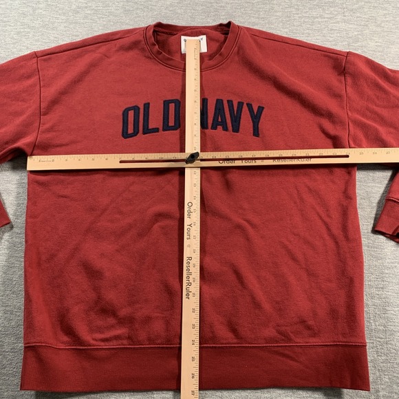 Old Navy Sweatshirt Mens XL Crewneck Pullover Classic Embroidered Cotton Blend - Picture 5 of 10
